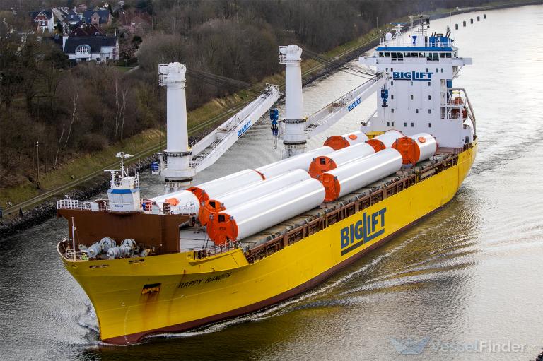 happy ranger (General Cargo Ship) - IMO 9139311, MMSI 245539000, Call Sign PCER under the flag of Netherlands