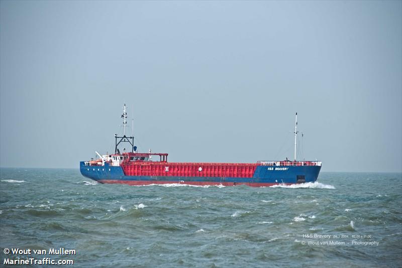 hs bravery (General Cargo Ship) - IMO 9195547, MMSI 246231000, Call Sign PCCO under the flag of Netherlands