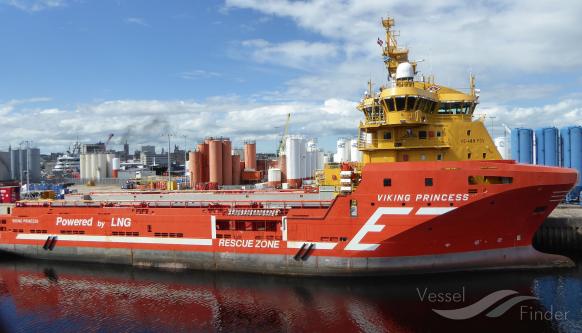 viking princess (Offshore Tug/Supply Ship) - IMO 9611840, MMSI 257293000, Call Sign LDDE under the flag of Norway