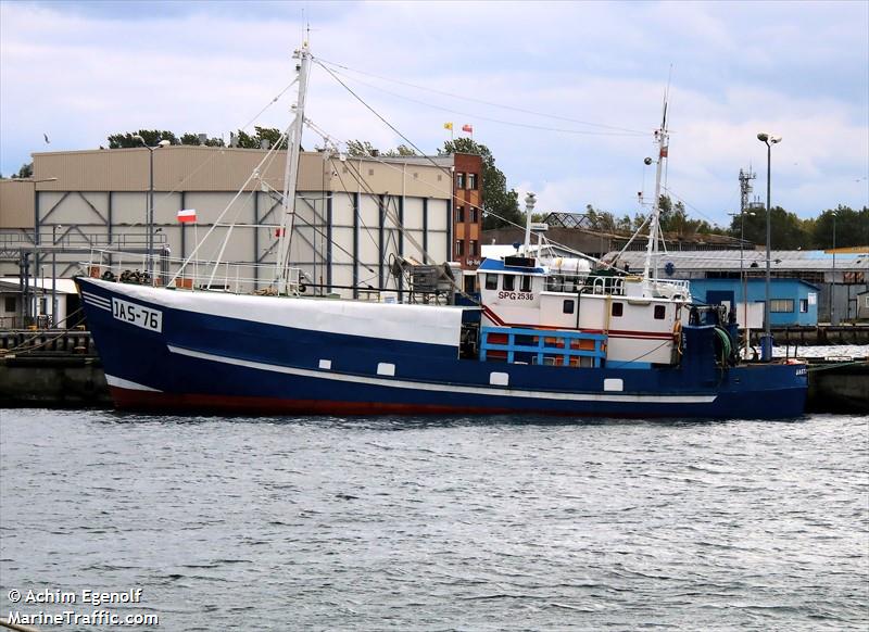 jas 76 (Fishing vessel) - IMO , MMSI 261007950, Call Sign SPG2536 under the flag of Poland
