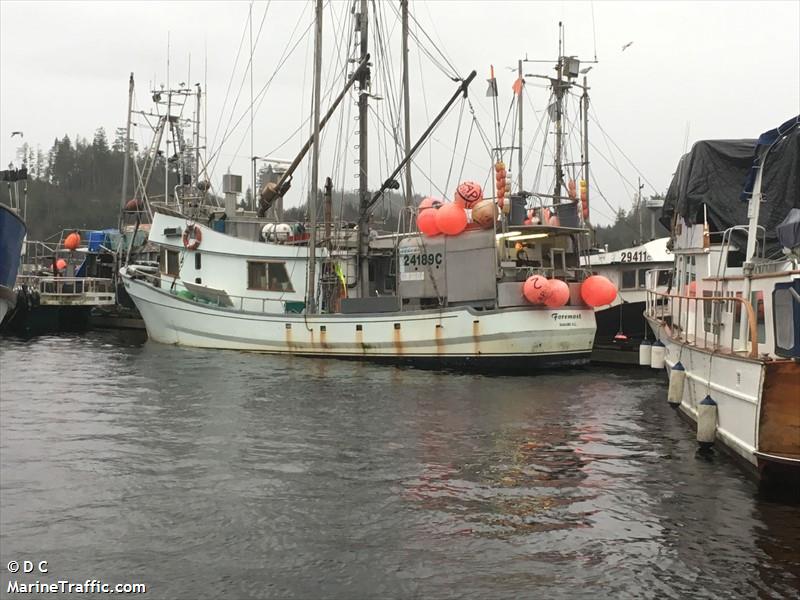 foremost (Fishing vessel) - IMO , MMSI 316013119 under the flag of Canada