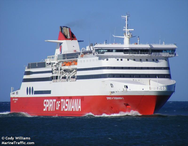 spirit of tasmania 1 (Passenger/Ro-Ro Cargo Ship) - IMO 9158446, MMSI 503432000, Call Sign VNGY under the flag of Australia