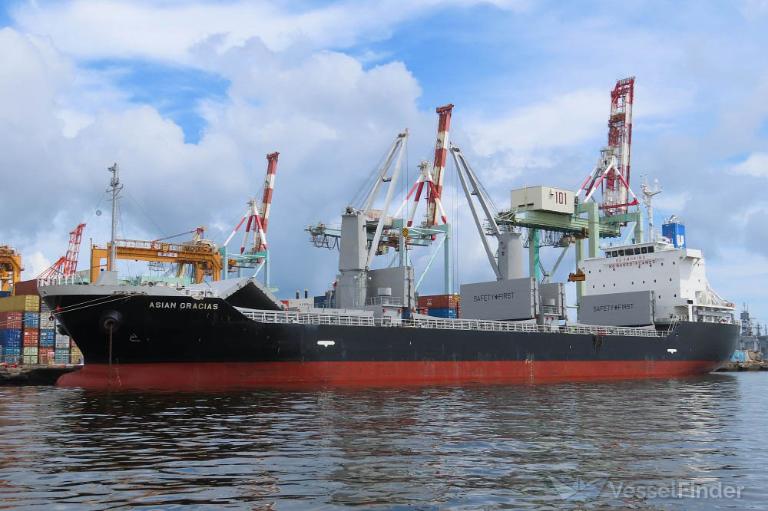 asian gracias (General Cargo Ship) - IMO 9897212, MMSI 538008897, Call Sign V7A2884 under the flag of Marshall Islands