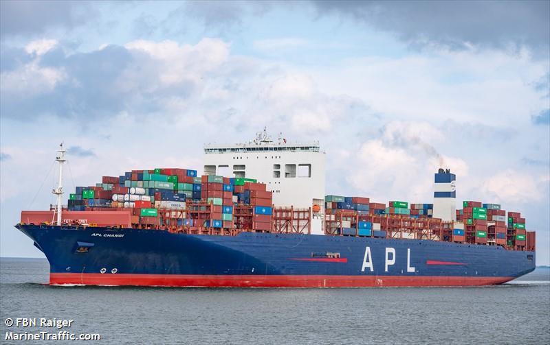 apl changi (Container Ship) - IMO 9631981, MMSI 566882000, Call Sign S6LT7 under the flag of Singapore