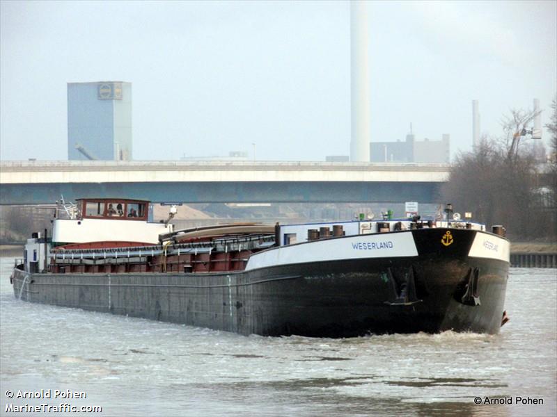 weserland (Cargo ship) - IMO , MMSI 211505620, Call Sign DC2704 under the flag of Germany