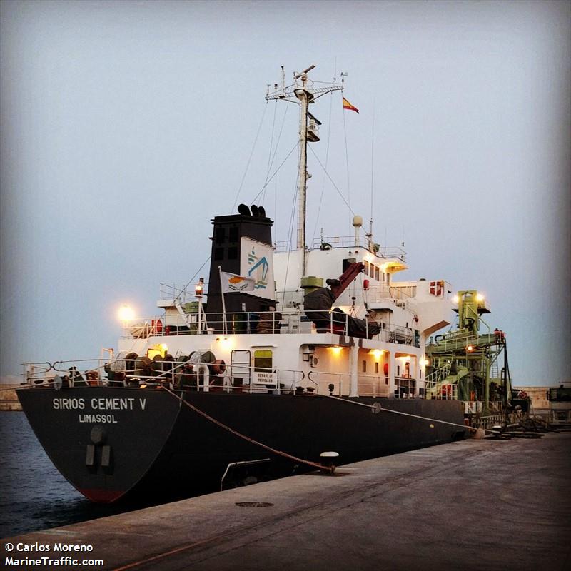 sirios cement v (Cement Carrier) - IMO 8816352, MMSI 212781000, Call Sign 5BSG4 under the flag of Cyprus