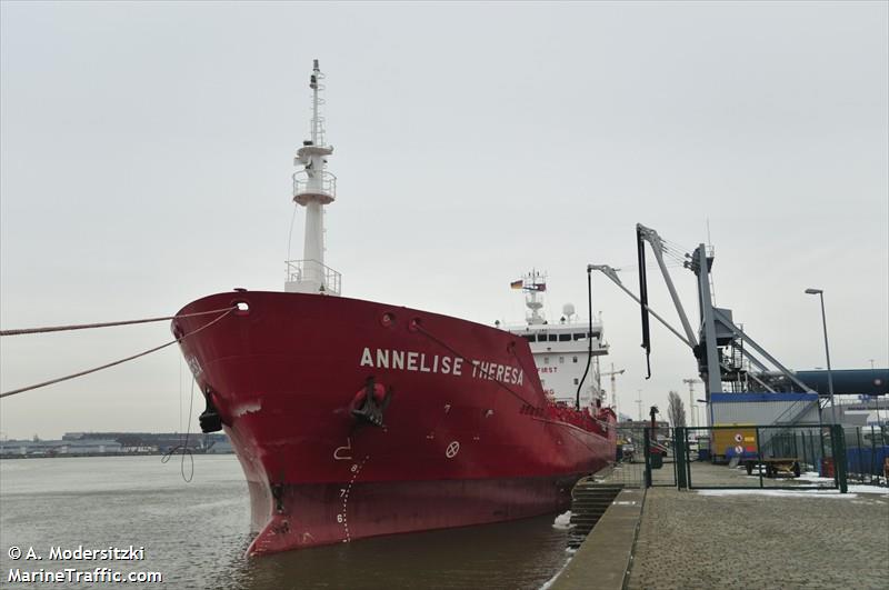 annelise theresa (Chemical/Oil Products Tanker) - IMO 9478286, MMSI 219023000, Call Sign OWET2 under the flag of Denmark