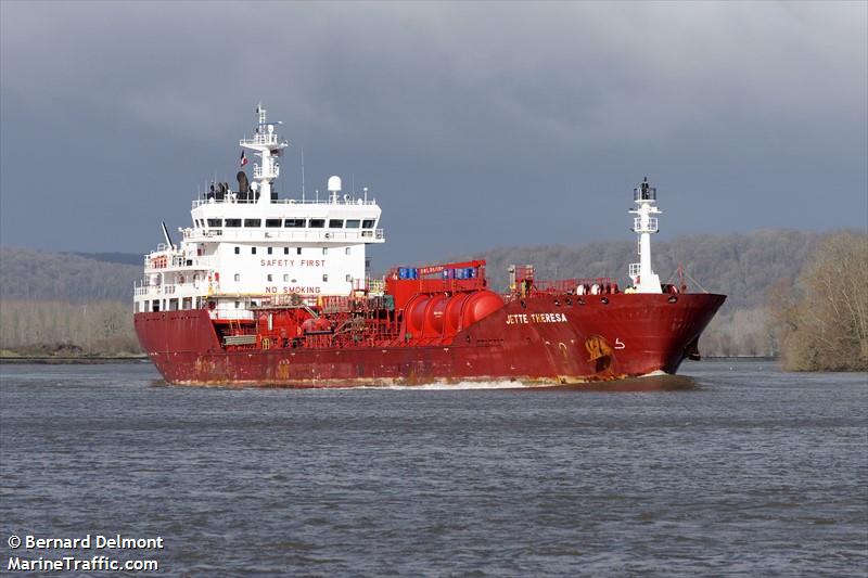 jette theresa (Chemical/Oil Products Tanker) - IMO 9406582, MMSI 220624000, Call Sign OWBH2 under the flag of Denmark