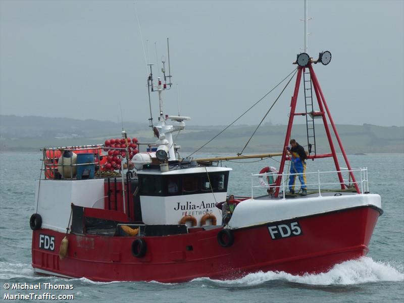 julia anne fd5 (Fishing vessel) - IMO 8556172, MMSI 235000867, Call Sign MNMY under the flag of United Kingdom (UK)
