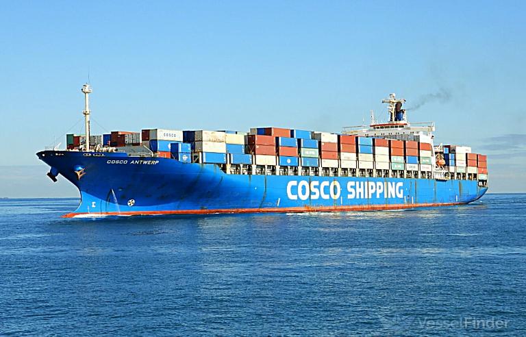 cosco antwerp (Container Ship) - IMO 9246396, MMSI 235068025, Call Sign 2BOV9 under the flag of United Kingdom (UK)