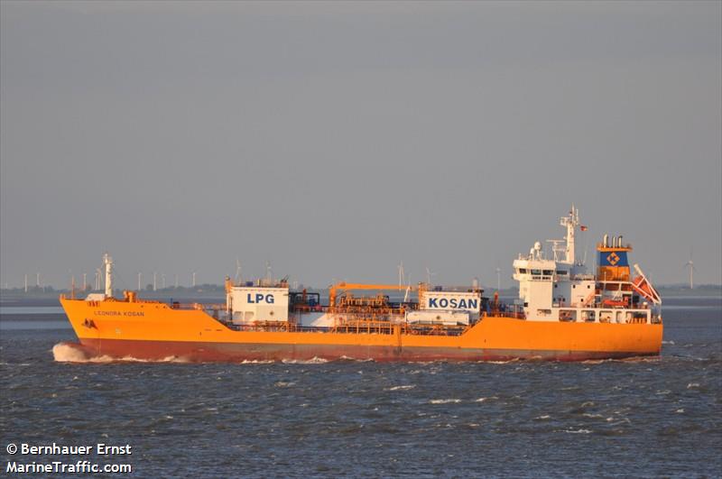 leonora kosan (LPG Tanker) - IMO 9390953, MMSI 235070465, Call Sign 2BYK2 under the flag of United Kingdom (UK)