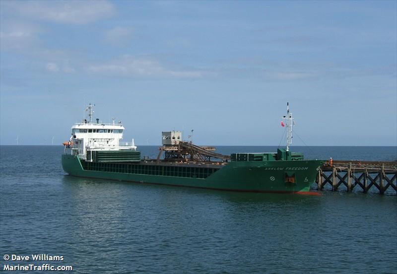 arklow freedom (General Cargo Ship) - IMO 9361756, MMSI 250001396, Call Sign EIEX9 under the flag of Ireland