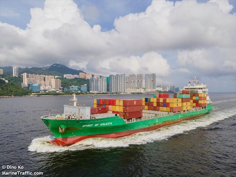 spirit of kolkata (Container Ship) - IMO 9813838, MMSI 255806220, Call Sign CQAN2 under the flag of Madeira