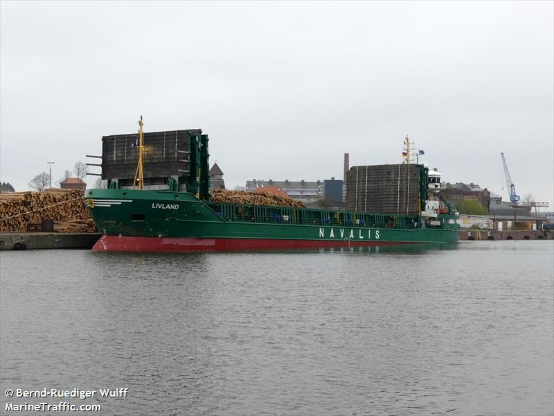 livland (General Cargo Ship) - IMO 9237034, MMSI 255806246, Call Sign CQAQ4 under the flag of Madeira