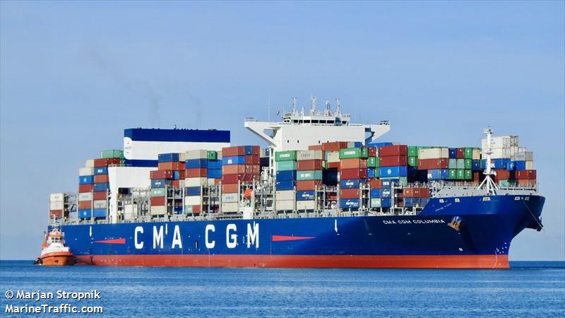 cma cgm columbia (Container Ship) - IMO 9722663, MMSI 256968000, Call Sign 9HA4048 under the flag of Malta
