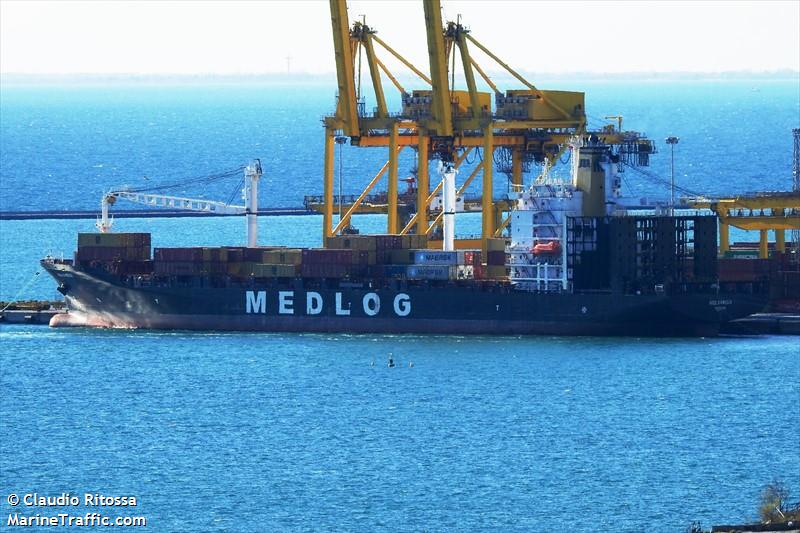 med samsun (Container Ship) - IMO 9225794, MMSI 271045478, Call Sign TCA4735 under the flag of Turkey