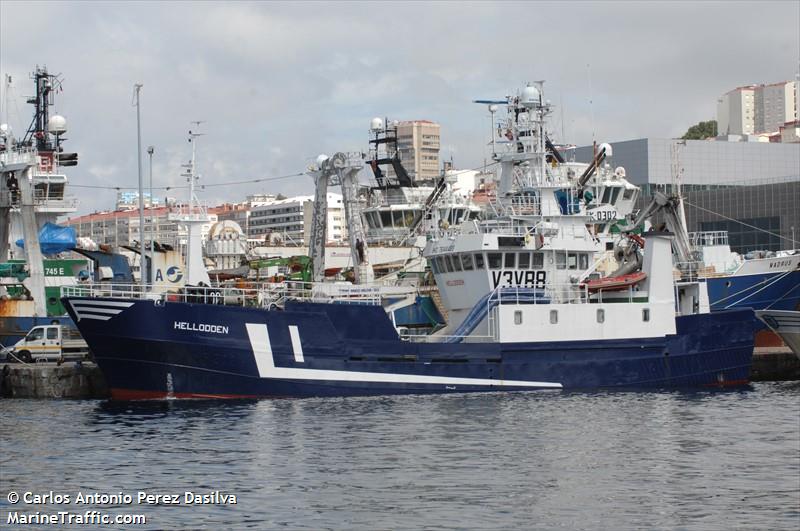 hellodden (Fishing Vessel) - IMO 7644489, MMSI 312363000, Call Sign V3VB8 under the flag of Belize