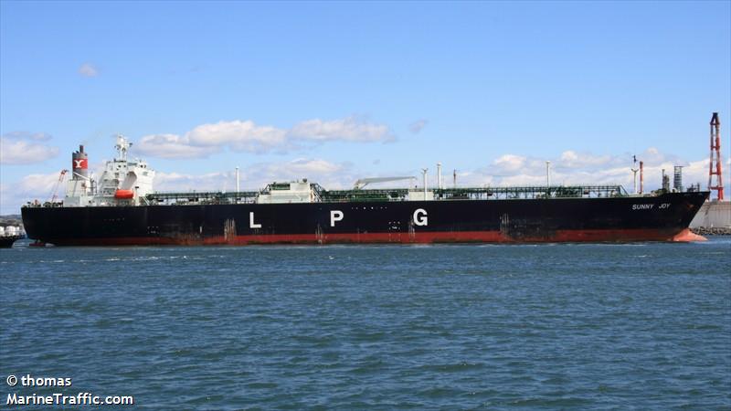 sunny joy (LPG Tanker) - IMO 9206384, MMSI 356950000, Call Sign H3PY under the flag of Panama