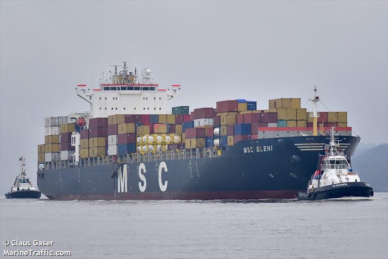 msc eleni (Container Ship) - IMO 9278143, MMSI 357067000, Call Sign H3BQ under the flag of Panama