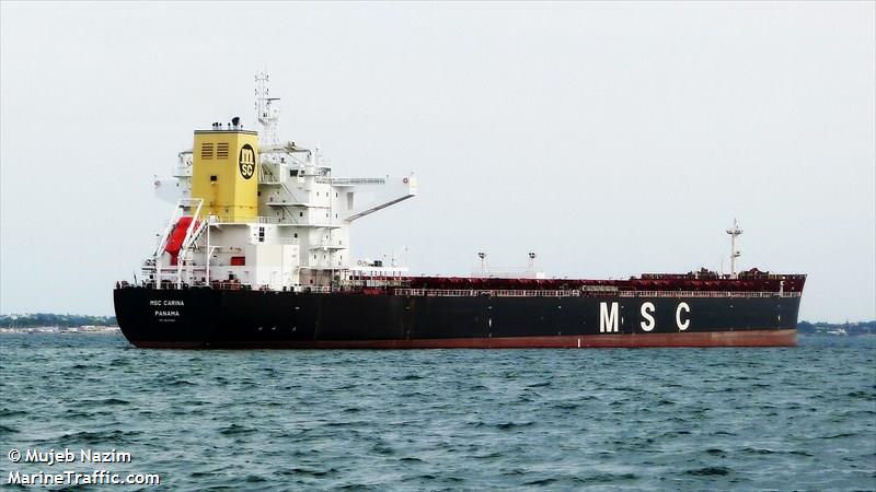 msc carina (Bulk Carrier) - IMO 9625944, MMSI 371450000, Call Sign 3FDY5 under the flag of Panama