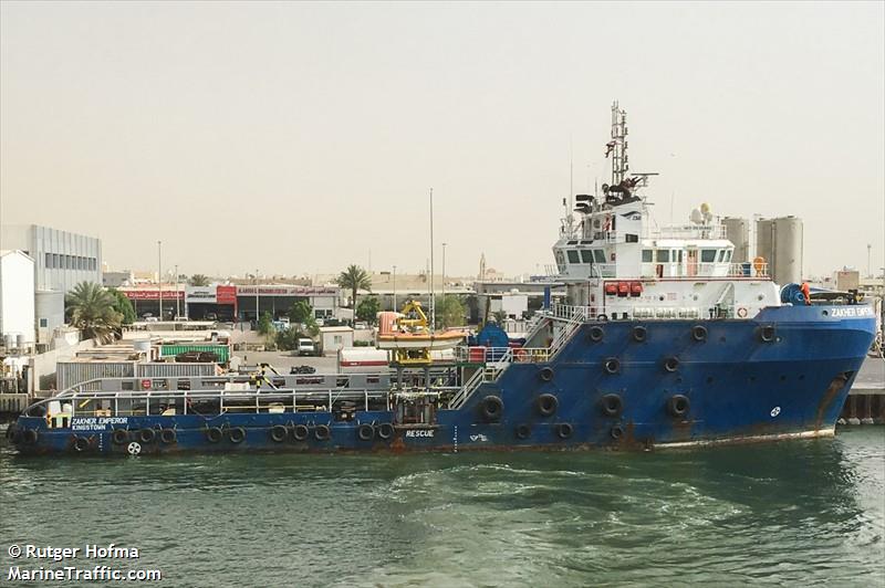 zakher emperor (Offshore Tug/Supply Ship) - IMO 9535888, MMSI 375044000, Call Sign J8B5000 under the flag of St Vincent & Grenadines