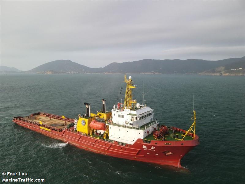 de hong (Offshore Tug/Supply Ship) - IMO 9191981, MMSI 412681000, Call Sign BSCE under the flag of China