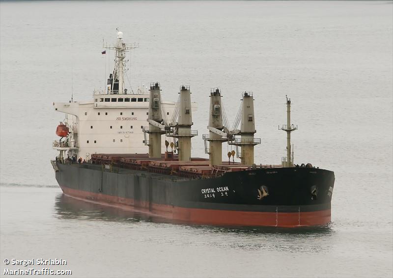 crystal ocean (Bulk Carrier) - IMO 9187368, MMSI 441192000, Call Sign DSPL8 under the flag of Korea