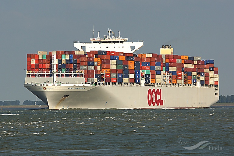 oocl brussels (Container Ship) - IMO 9622590, MMSI 477182300, Call Sign VRLJ3 under the flag of Hong Kong