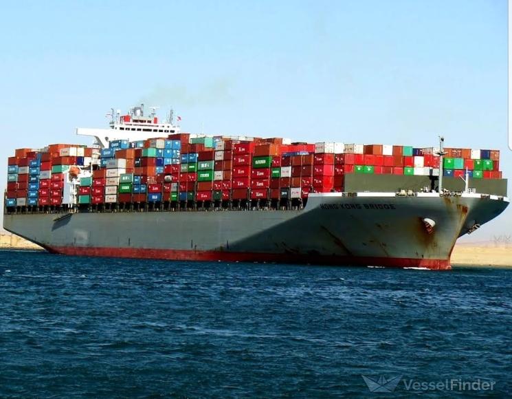 hongkong bridge (Container Ship) - IMO 9224336, MMSI 538005686, Call Sign V7KF5 under the flag of Marshall Islands