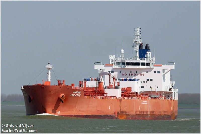 navig8 violette (Chemical/Oil Products Tanker) - IMO 9690626, MMSI 538005991, Call Sign V7IH3 under the flag of Marshall Islands