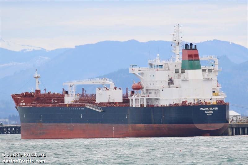 madha silver (Chemical/Oil Products Tanker) - IMO 9718818, MMSI 538006505, Call Sign V7NT7 under the flag of Marshall Islands