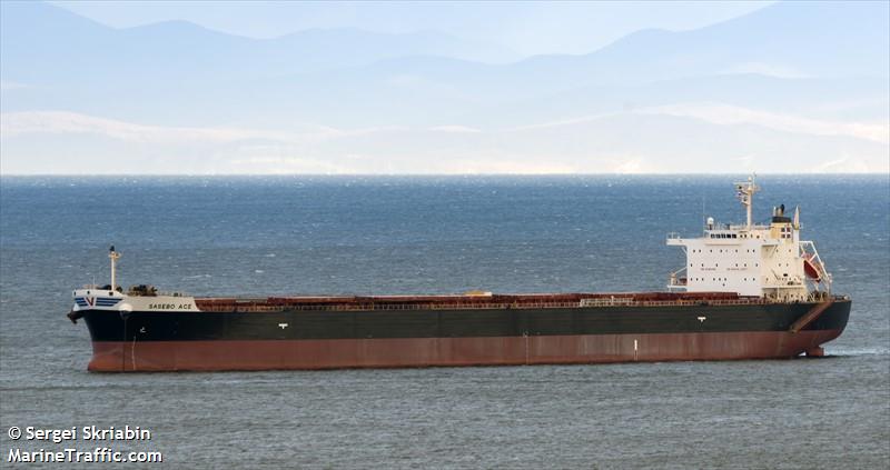 sasebo ace (Bulk Carrier) - IMO 9507960, MMSI 538007182, Call Sign V7YH3 under the flag of Marshall Islands