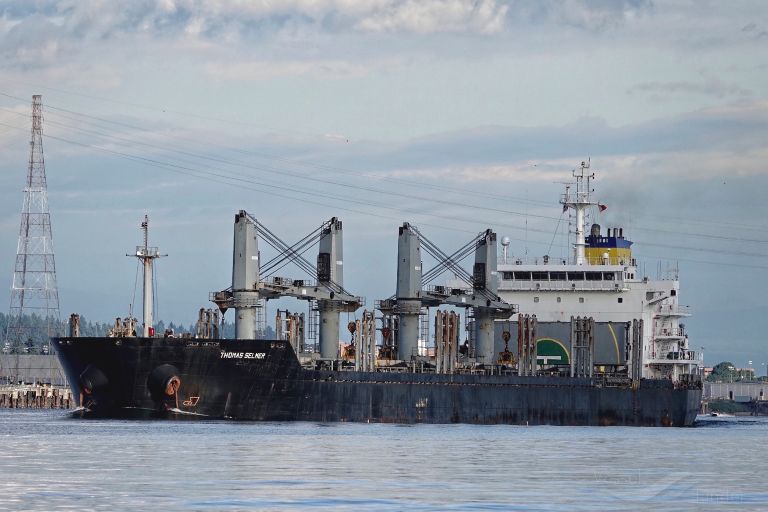 thomas selmer (Bulk Carrier) - IMO 9474242, MMSI 538007977, Call Sign V7PC9 under the flag of Marshall Islands