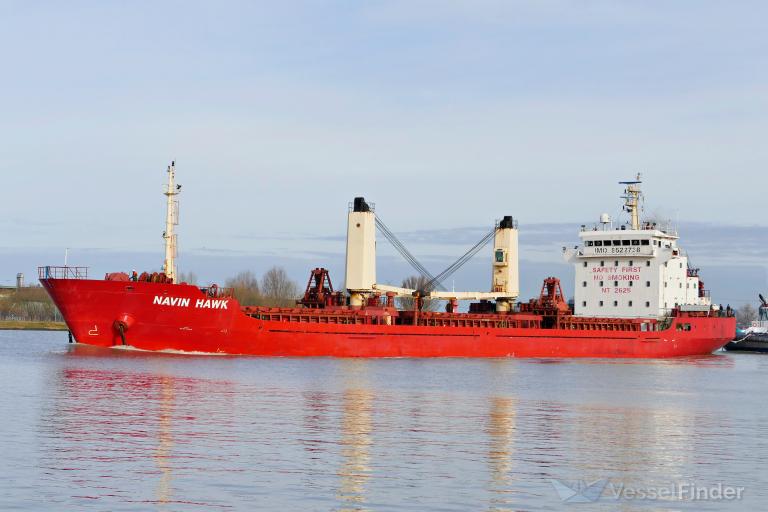 navin hawk (Bulk Carrier) - IMO 9522738, MMSI 538007987, Call Sign V7LK6 under the flag of Marshall Islands