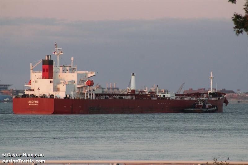 asopos (Crude Oil Tanker) - IMO 9309253, MMSI 636012767, Call Sign A8HS6 under the flag of Liberia