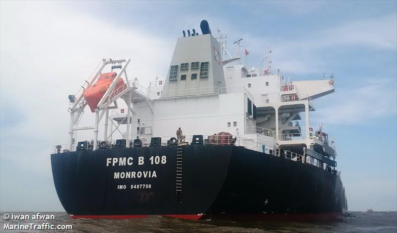 fpmc b 108 (Bulk Carrier) - IMO 9487706, MMSI 636015247, Call Sign A8ZM5 under the flag of Liberia
