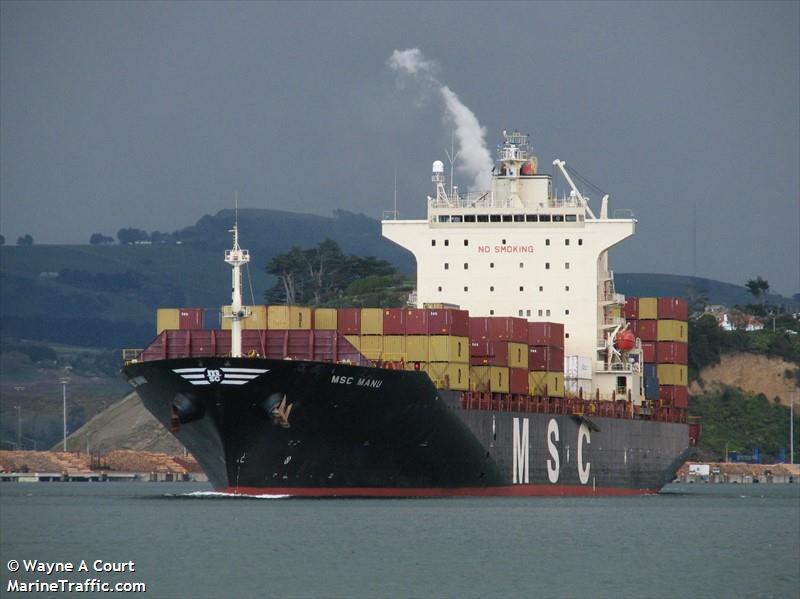 msc manu (Container Ship) - IMO 9238789, MMSI 636016940, Call Sign A8CF3 under the flag of Liberia