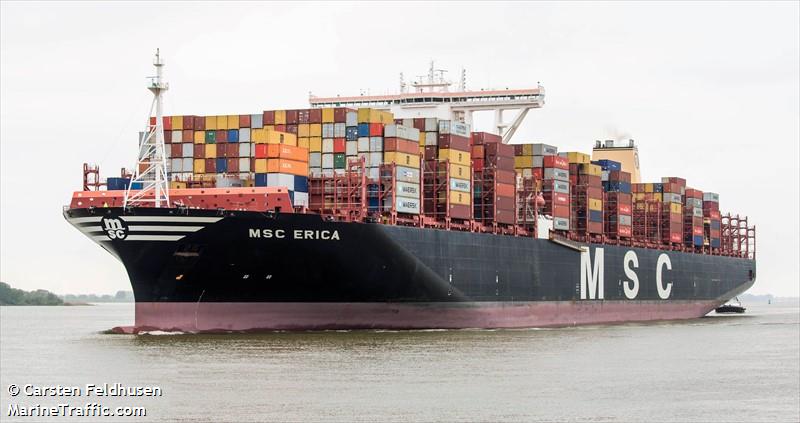 msc erica (Container Ship) - IMO 9755191, MMSI 636017726, Call Sign D5ML4 under the flag of Liberia
