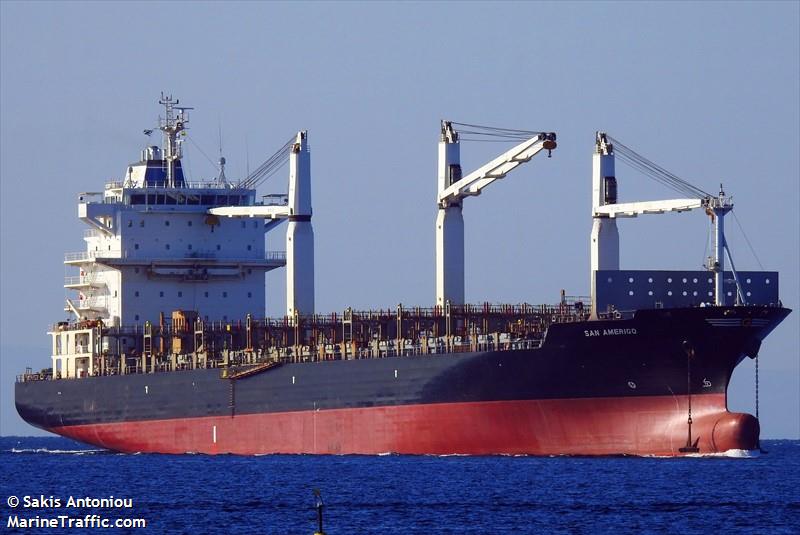 san amerigo (Container Ship) - IMO 9344693, MMSI 636020168, Call Sign A8OK6 under the flag of Liberia