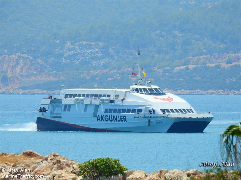 flying anka (Passenger/Ro-Ro Cargo Ship) - IMO 9174335, MMSI 271055031, Call Sign TCA9031 under the flag of Turkey