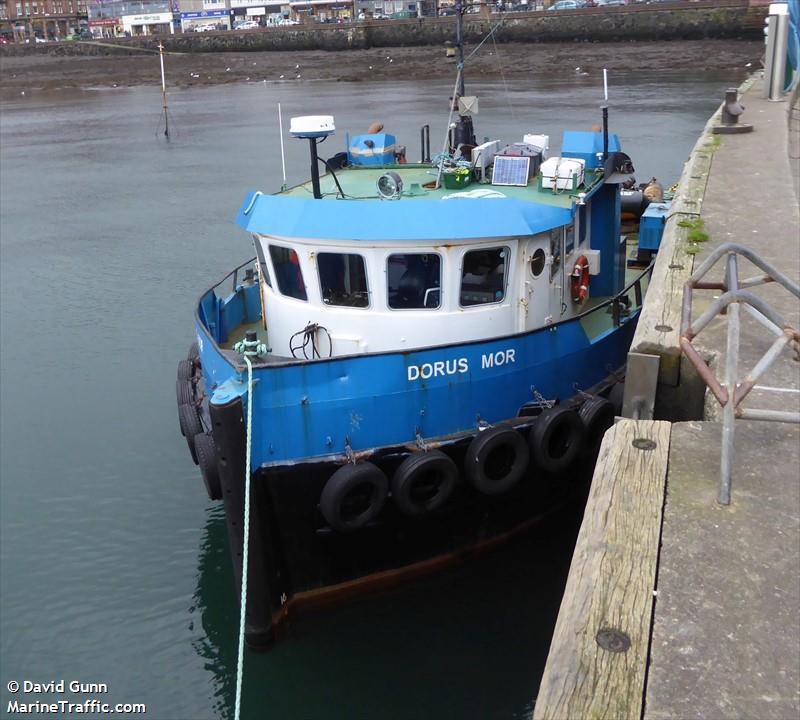 dorus mor (Diving ops) - IMO , MMSI 235084023, Call Sign 2ECU2 under the flag of United Kingdom (UK)