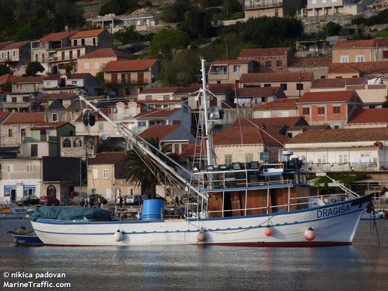dragisa (Fishing vessel) - IMO , MMSI 238016640, Call Sign 9A6395 under the flag of Croatia