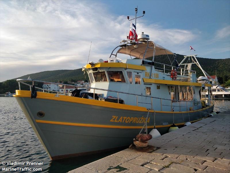 zlatopruzica (Fishing vessel) - IMO , MMSI 238675840, Call Sign 9A3229 under the flag of Croatia