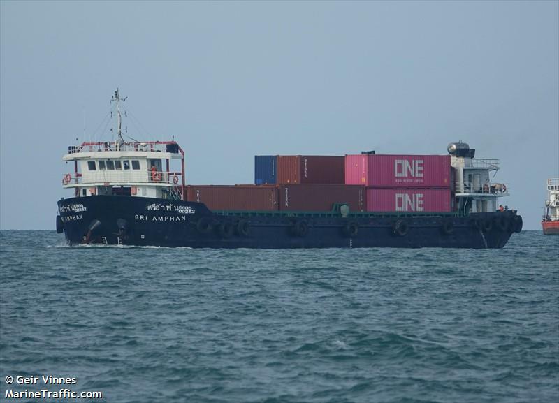 sri amphan (Cargo ship) - IMO , MMSI 567003180, Call Sign HSB8727 under the flag of Thailand