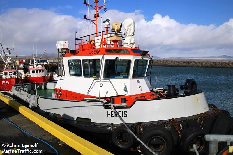 herdis (Tug) - IMO 9518737, MMSI 251547110, Call Sign TFFH under the flag of Iceland