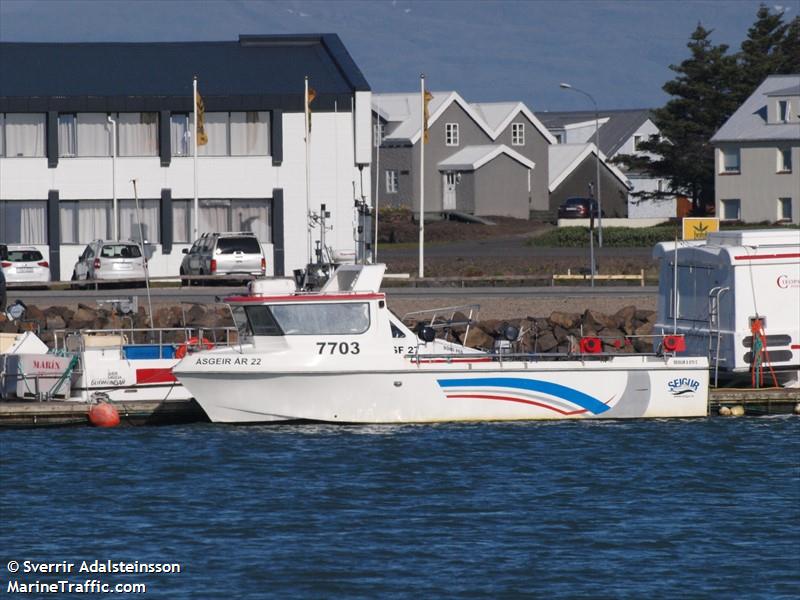 asgeir ar022 (Fishing vessel) - IMO , MMSI 251838470, Call Sign 7703 under the flag of Iceland