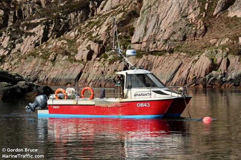 amaranth ob43 (Fishing vessel) - IMO , MMSI 235109864 under the flag of United Kingdom (UK)