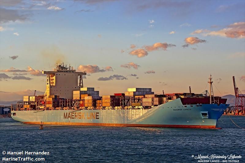 maersk lanco (Container Ship) - IMO 9527049, MMSI 219530000, Call Sign OZHR2 under the flag of Denmark
