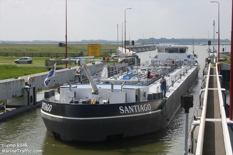 santiago (Tanker) - IMO , MMSI 205513890, Call Sign OT5138 under the flag of Belgium