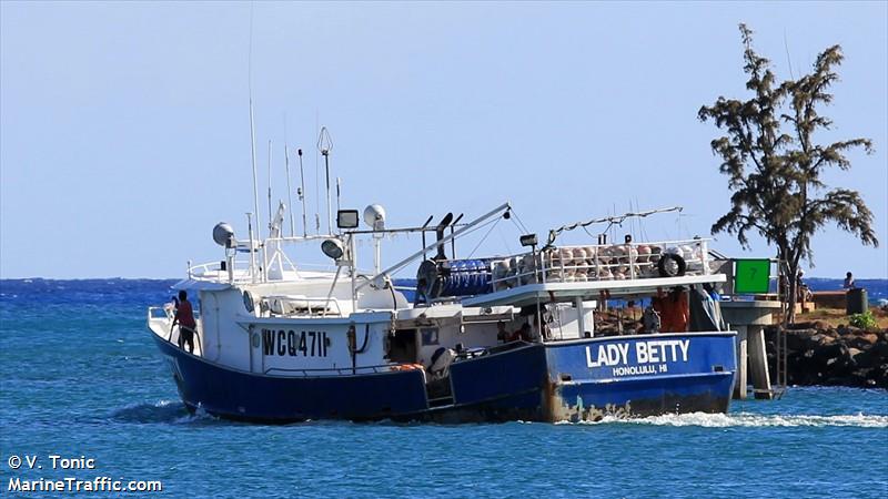 lady betty (Fishing vessel) - IMO , MMSI 367018980, Call Sign WCQ4711 under the flag of United States (USA)